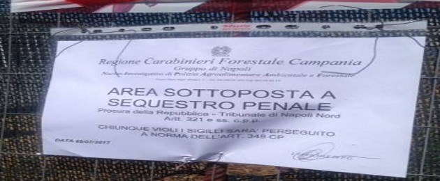area pip amianto sequestrata