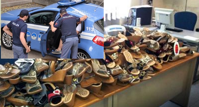 polizia furto scarpe