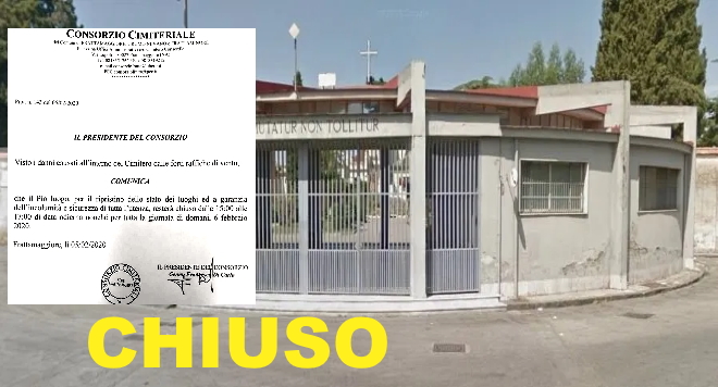 cimitero chiuso fratta