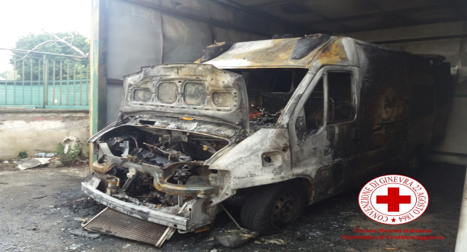croce rossa incendio