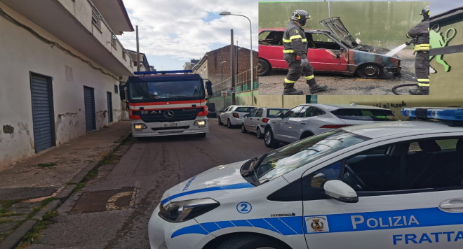 frattamaggiore auto fiamme